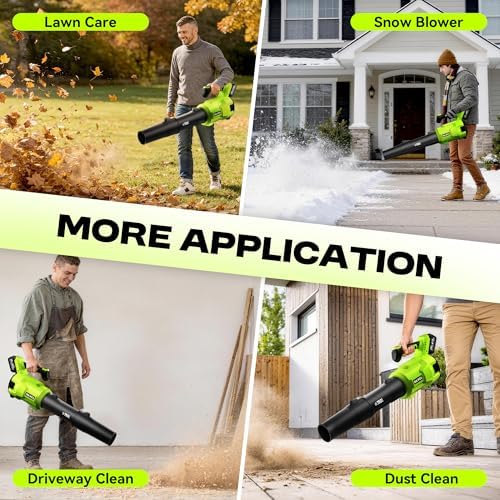 SILVEL Brushless Leaf Blower Cordless, 750CFM 250MPH Electric Leaf Blower with 2×6.0Ah Batteries & Quick Charger, LCD Screen Variable Speed Handheld Blower for Lawn Care, Yard, Dust & Snow
