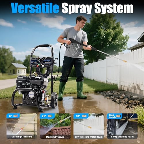 3500 PSI Gas Pressure Washer, 2.3 GPM – Heavy Duty High Power with