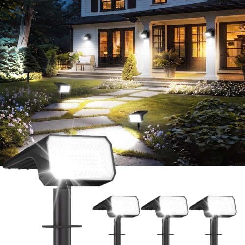 Fabrito Upgraded Solar Spot Lights Outdoor IP67 Waterproof 4 Pack