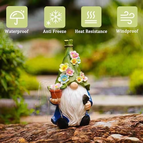 Solar Garden Gnome Statue: Outdoor Lights Decorations