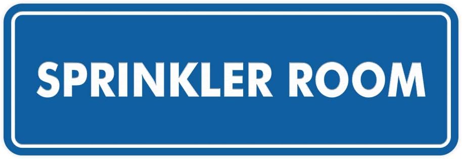 Signs ByLITA Standard Sprinkler Room Sign (Blue) - Large