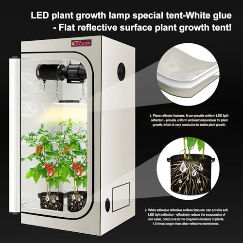 ATOUR LED Grow Light Specil Tent, High Reflective PE Film Grow Tent