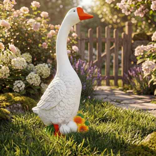 23-Inch Porch Goose Garden Statue