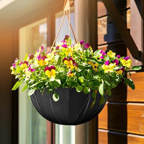 Adnee 4 Pcs 16 Inch Fabric Planter Basket Liner-Felt Flower Pot