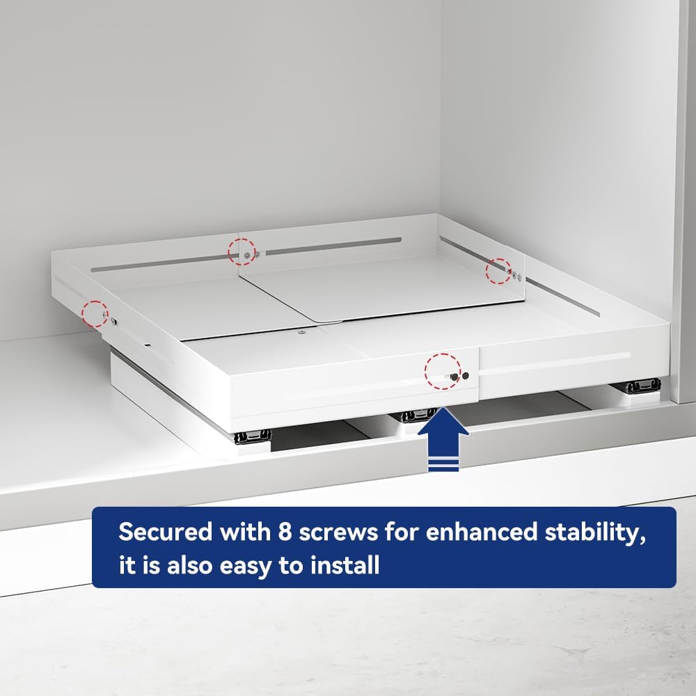 Pull Out Cabinet Organizer, 12.8"-17.5" D x 14.8"-20.5" W