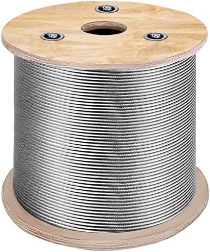 Mophorn Stainless Steel Cable Railing 1/8" x 500ft, Wire Rope 316