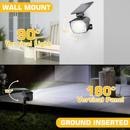 Kaxiida Solar Lights Outdoor Waterproof - 2025 Upgrade 3 Level Ultra