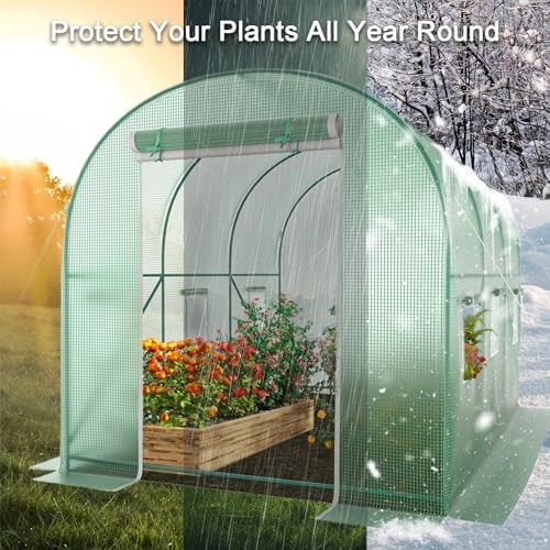 Walk-in Greenhouse, 10x7x7 FT Heavy Duty Tunnel Green House for