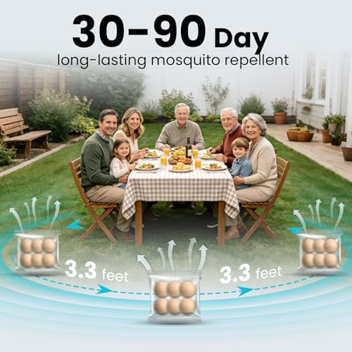 Mosquito Repellent 48 Balls for Patio & Outdoor, Natural Mosquito Repellent for Yard, Indoor Mosquito Control for Room & Bedroom, Keep Mosquito Away for Camping, RV, and Home
