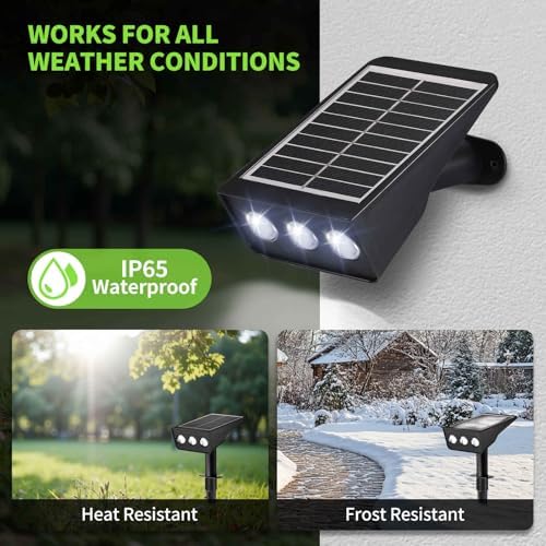 2 Pack Solar Spot Lights Outdoor Solar Landscape Spotlights