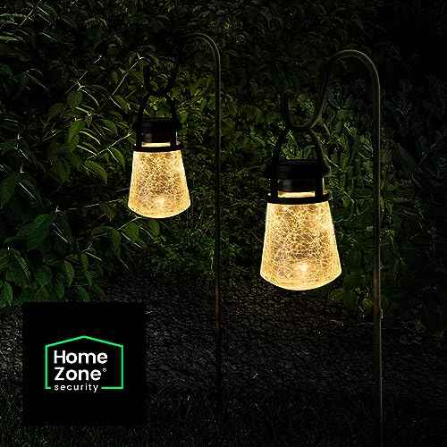 Crackle Glass Solar Lanterns – 2 Pack