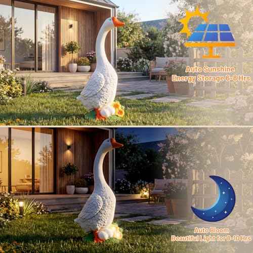 23-Inch Porch Goose Garden Statue