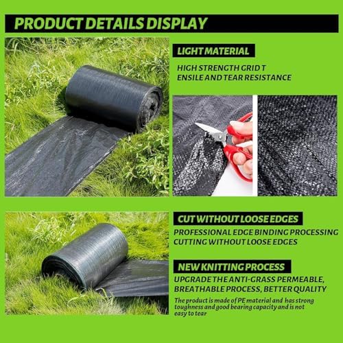 6x300FT Weed Barrier Landscape Fabric Heavy Duty, 3.2oz Durable Geotextile Fabric, Weed Block Gardening Ground Cover Mat, Weed Control Garden Cloth for Landscaping, French Drains, Yard Driveway