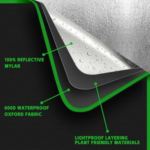Small Grow Tent for Indoor Plant, 20"x14"x22" (Black(Open-Bottom))