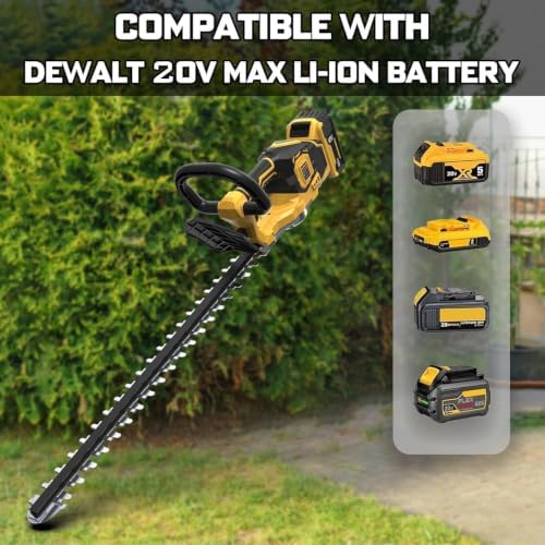Hedge Trimmer Cordless for Dewalt 20V MAX Battery (No Battery), 22 inch Electric Bush Shrub Edge Trimmer, Brushless Motor, Powerful & Lightweight, 4.4LBS