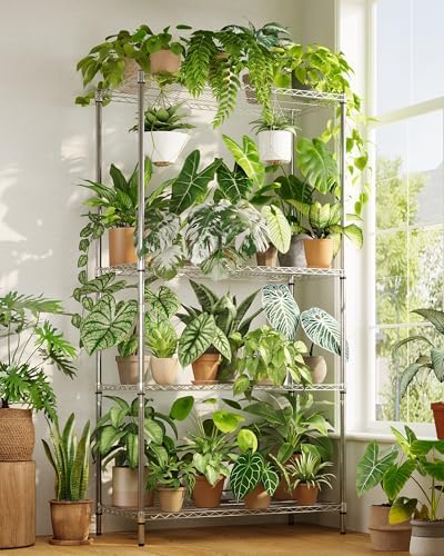 GENTINGBRO Large Plant Shelf Indoor Plant Stand Outdoor 4 Tier for