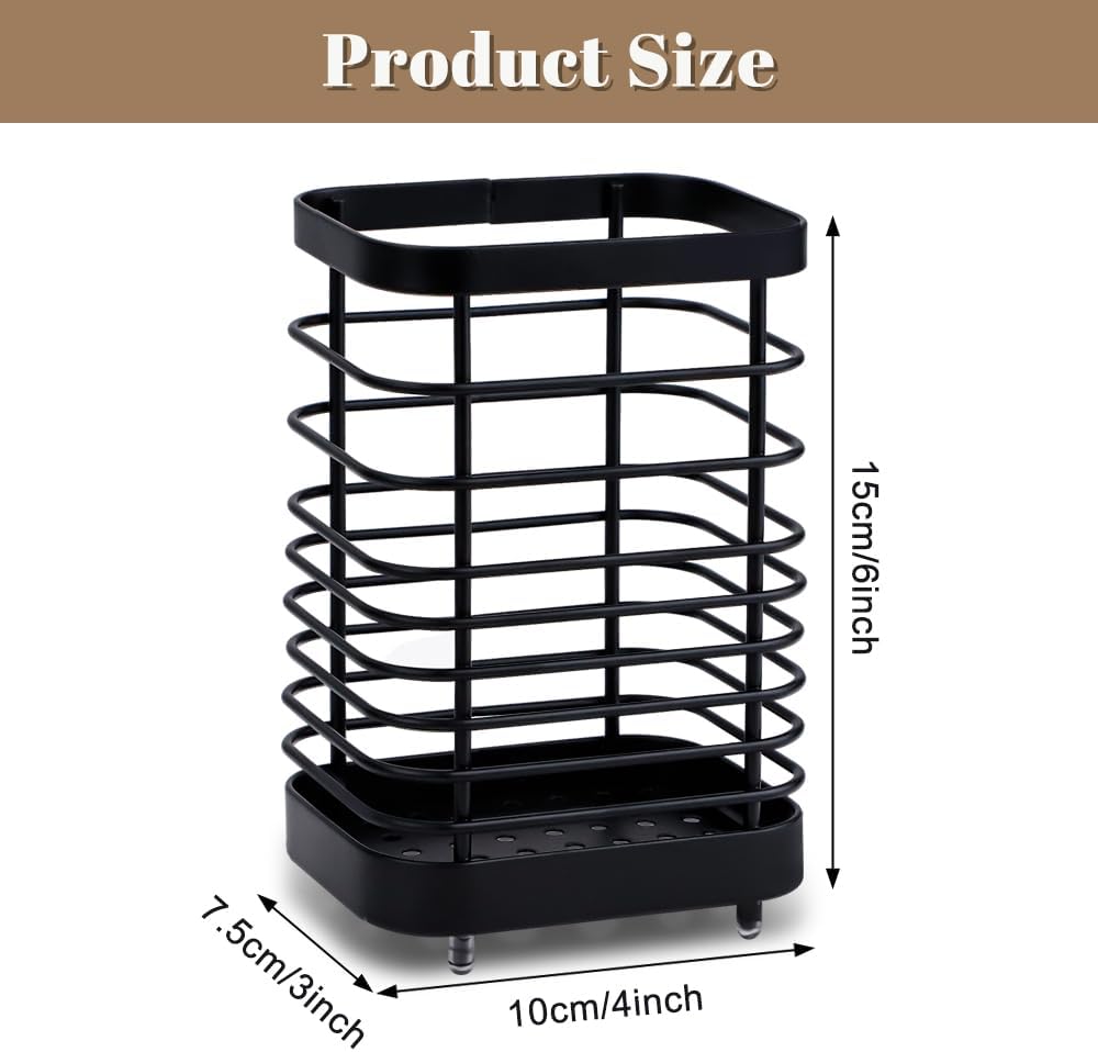 Stainless Steel Kitchen Utensil Holder and Drainer