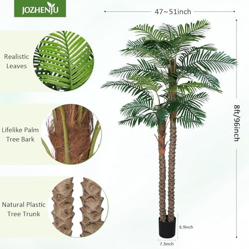 8FT Artificial Palm Trees for Outdoors UV-Resistant Large Silk Fake Plants