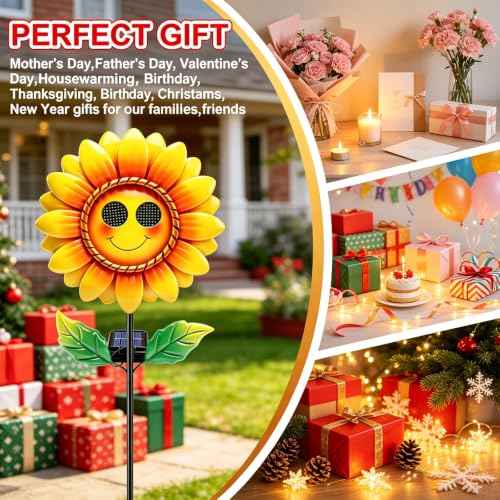 Animated Solar Sunflower Garden Stake