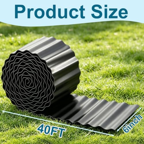 6 Inch x 40 Ft Galvanized Corrugated Metal Garden Edging Landscape Edging