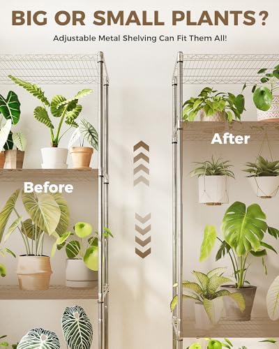 GENTINGBRO Large Plant Shelf Indoor Plant Stand Outdoor 4 Tier for