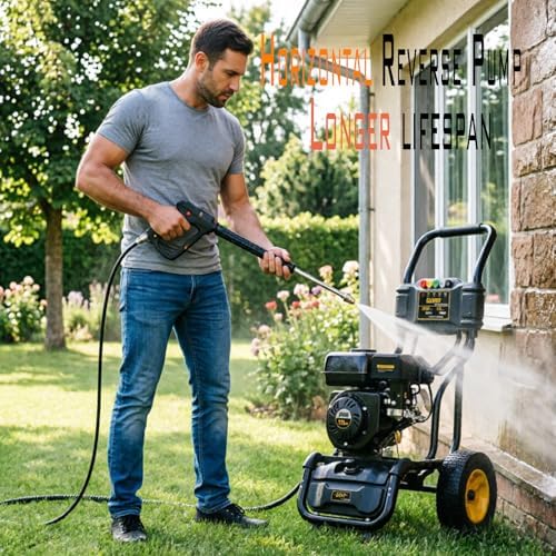3500 PSI Gas Pressure Washer, 2.6 GPM Commercial Heavy Duty Power