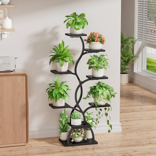 Plant Stand Indoor with Grow Light - 8 Tiered Corner Plant Shelf Indoor