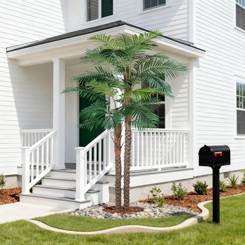 8FT Artificial Palm Trees for Outdoors UV-Resistant Large Silk Fake Plants