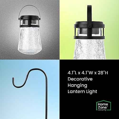 Crackle Glass Solar Lanterns – 2 Pack