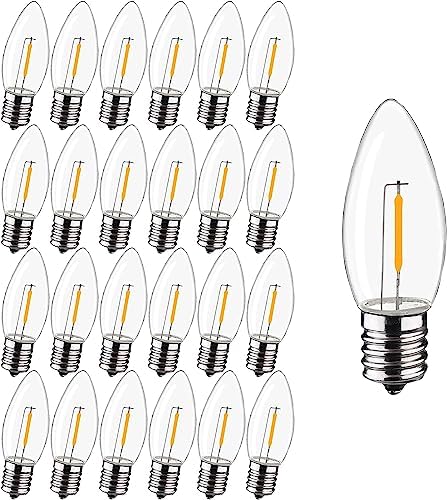 C9 Christmas Replacement LED Light Bulbs, E17 Chandelier Base LED