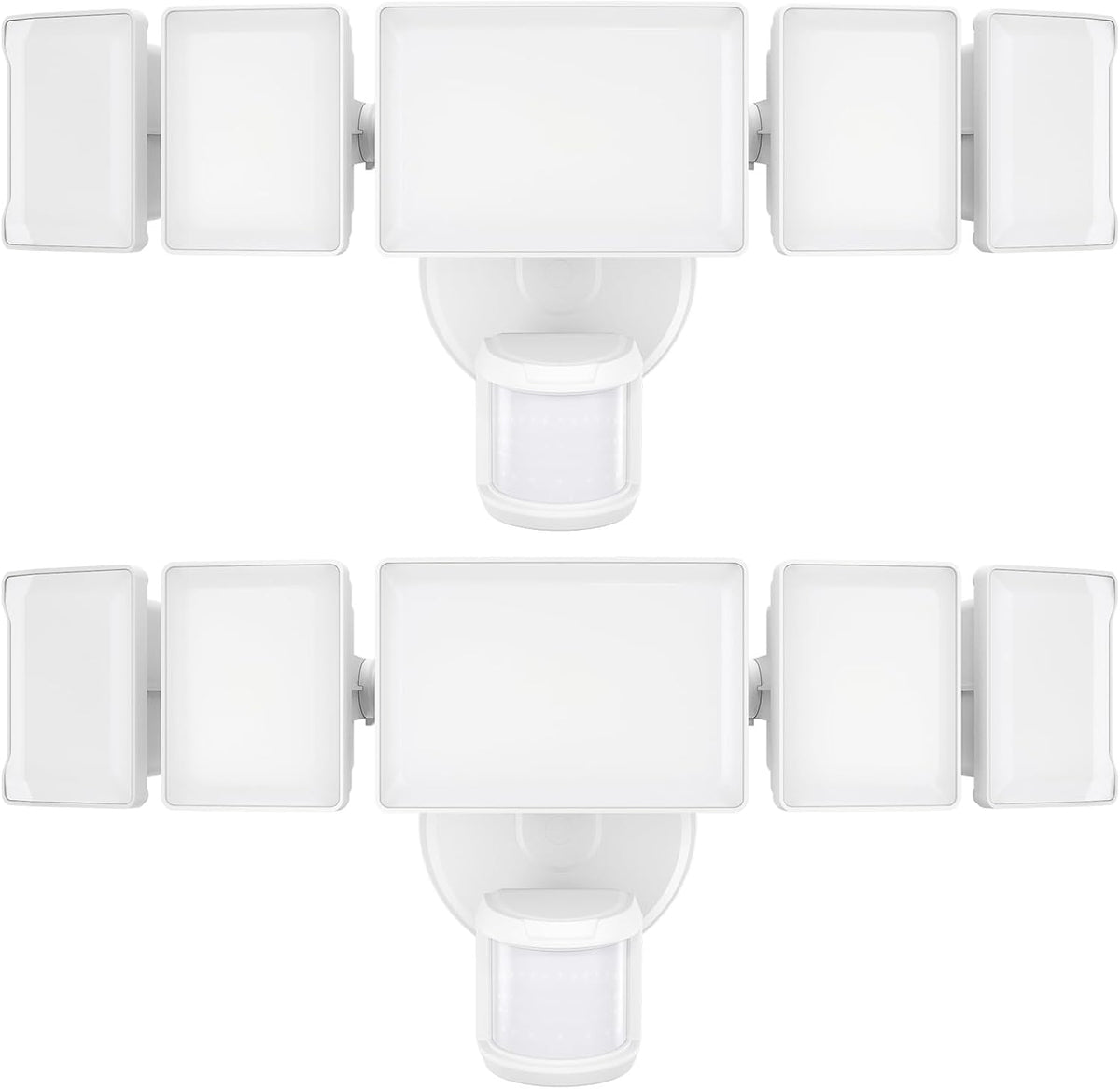 Olafus 100W Motion Sensor Outdoor Lights, 10000LM 2 Pack Motion Sensor Flood Light, Dusk to Dawn Outdoor Lighting, IP65 Waterproof Motion Detector Lights for Outside, White