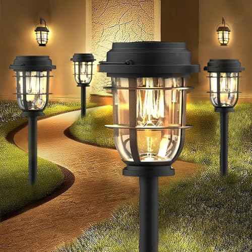 Warm-Glow 3-in-1 Solar Pathway Lights – 8 Pack