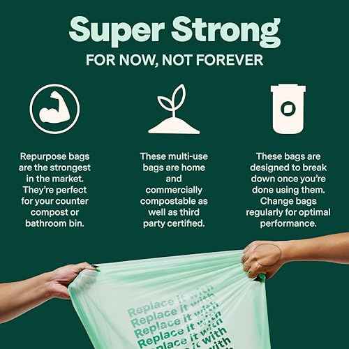 Repurpose 13 Gallon Compostable Kitchen Trash Bags, 75ct