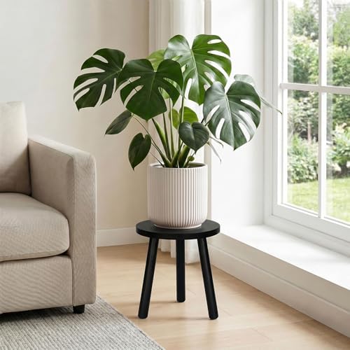 Wood Plant Stands Indoor, Black Plant Stand Modern Plant Table for