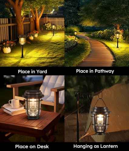 Warm-Glow 3-in-1 Solar Pathway Lights – 8 Pack