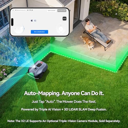 Neomow X2 Air 360° 3D LiDAR Robot Lawn Mower Wire Free for 0.37 Acre