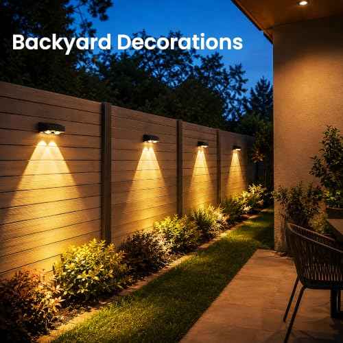 Color-Changing Solar Fence Lights – 16 Pack