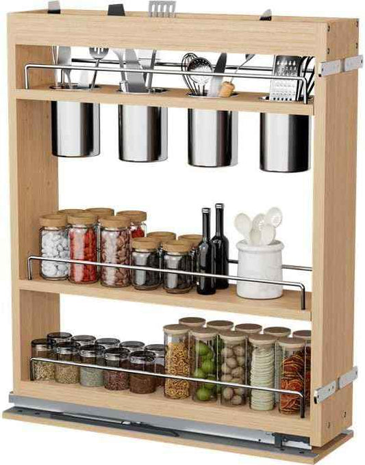 DINDON Pull-Out Spice Rack Organizer, 5" W x 21.9" D