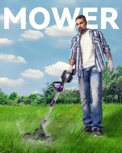 Cordless Weed Wacker, GearBrushless Motor, 20V 5.2Ah Battery Powered, 3 in 1 Edger/Mower/Trimmer with Metal Blade (5.2A Battery Pack)