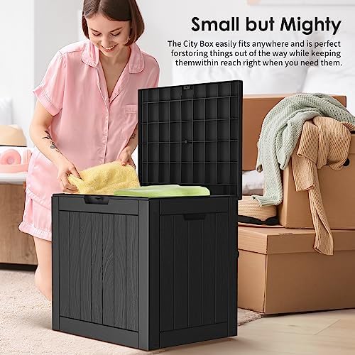 DRATO Deck Boxes, 30 Gallon Outdoor Storage Box for Patio Cushion