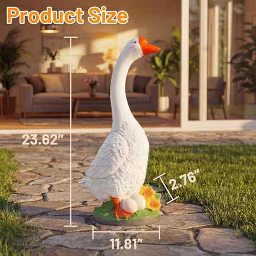 23-Inch Porch Goose Garden Statue