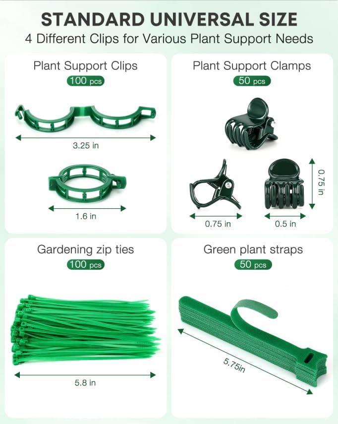 Reusable Plant Support & Trellis Clips – 300 Pack