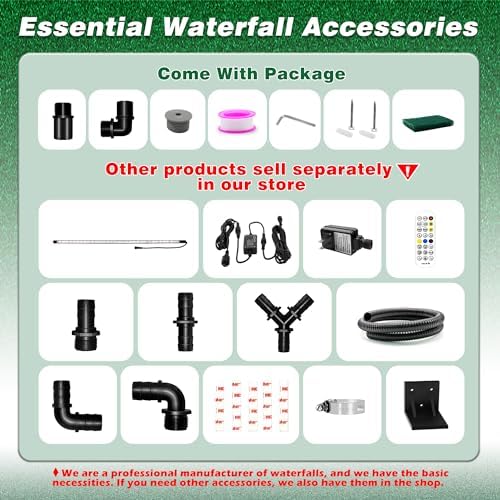 Waterfall Spillway, Stainless Steel Pool Fountain w/Top Open Lip &