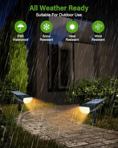 Solar Spot Lights Outdoor Waterproof, Solar Landscape Lights Outdoor