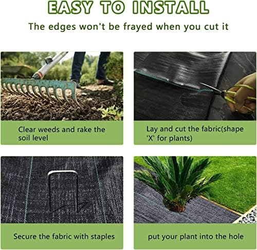 1.4ftx100ft Weed Barrier Landscape Fabric Heavy Duty,Weed Block