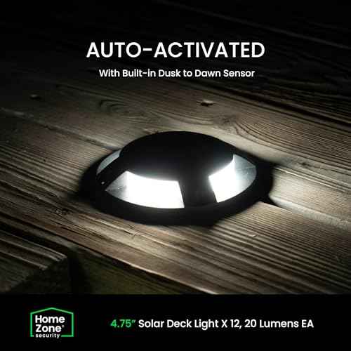 Solar Deck Lights – Black, 12 Pack