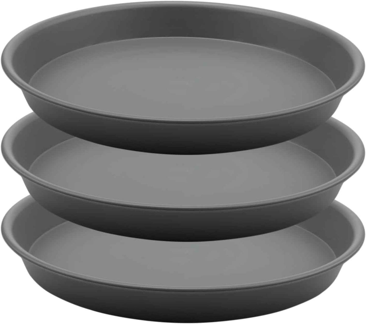 TITE Plant Saucer Heavy Large Planter Durable Thicker Plastic Plant Trays for Indoors and Outdoor,Plant Saucer Drip Trays (Grey, 14 inch)