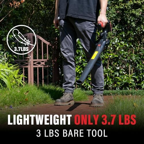 MZK 20V Cordless Leaf Blower, Lightweight Electric Blower