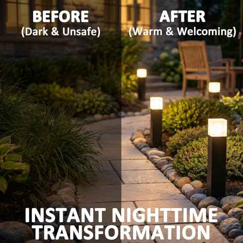 G4 LED Low Voltage Bollard Path Lights Brown 2 Pack | 1.2W 80LM 2700K Warm White Replaceable Bulb Metal Body Glass Head Metal Stake Quick Connector Walkway Yard Garden