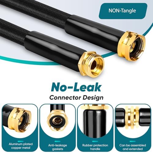 Garden Hose 100FT Non-Expanding, Lightweight Hose With 10-Function